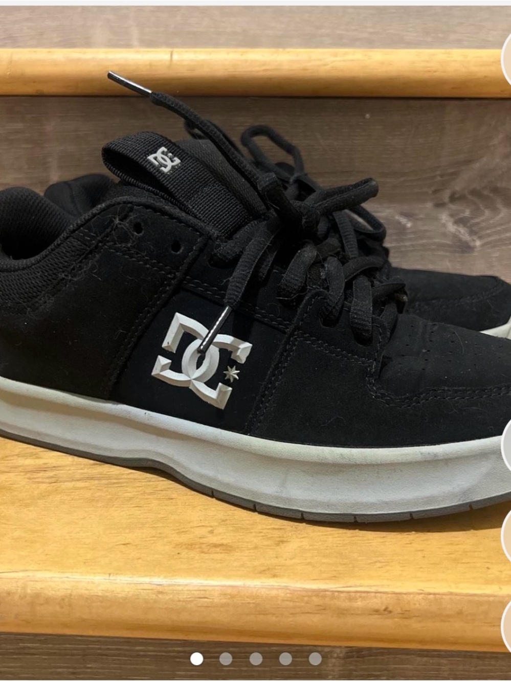 DC Black Skate Shoes with White Logo